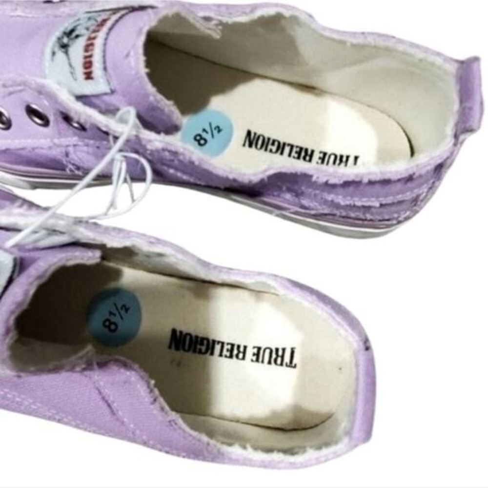 True Religion‎ Korey Purple Canvas Slip On Sneakers Shoes Women's Size 7 New - Picture 2 of 7